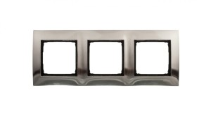 Simon 54 Premium Ramka potrójna metalowa inox DR3/61