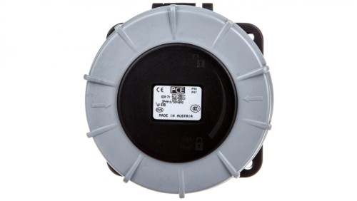 Gniazdo tablicowe 63A 5P 500V /100x100/ czarne IP67 POWER TWIST 335-7