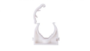 Uchwyt zamknięty do rur 20mm biały UZE-20 /100szt./