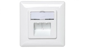 Gniazdo teleinformatyczne natynkowe 2x RJ45 STP kat. 5e DN-9002-N