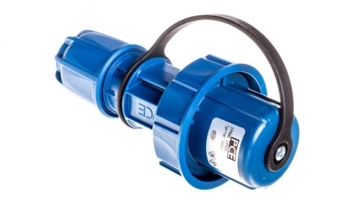 Wtyczka przenośna 16A 2P+Z UNI-SCHUKO 230V IP68 niebieska NAUTILUS 20051-b