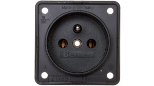 Integro Flow Gniazdo pojedyncze z/u 16A 250V antracyt 961852505