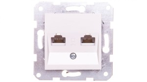 Karre Gniazdo Komputerowe 2xrj45 Kat. 5e, Kolor Biały / 90963634