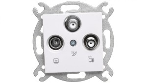 Karre Gniazdo Tv-2xsat, Kolor Biały / 90963653