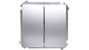 Simon Basic Łącznik świecznikowy 10AX 250V, szybkozłącza, srebrny mat BMW5.01/43