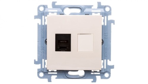 Simon 10 Gniazdo telefoniczne pojedyncze RJ12 kremowy CT1.01/41