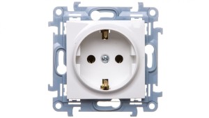 Simon 10 Gniazdo pojedyncze SCHUKO białe 16A 250V IP20 CGSZ1.01/11