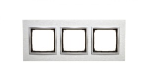 Simon 54 Nature Ramka potrójna metal INOX KLASYCZNY DRN3/77