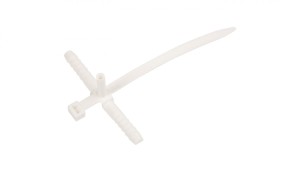 Uchwyt paskowy szybkiego montażu z kołkiem 140mm biały USMPK-10 10mm /50szt./