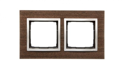 Simon 54 Nature Ramka podwójna drewno ZŁOTE WENGE DRN2/85