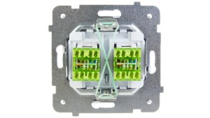 AS Gniazdo komputerowe podwójne RJ45 kat.5e MMC białe GPK-2G/K/m/00