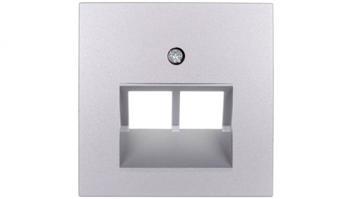 Berker B1/B5/B7 GLAS Plakietka do gniazda teleinformatycznego UAE /RJ11, RJ45/ aluminium 14091404