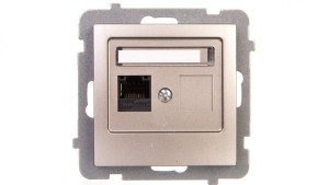 AS Gniazdo komputerowe pojedyncze RJ45 kat.5e MMC satyna light GPK-1G/K/m/45