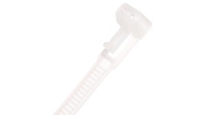 Opaska kablowa otwierana wielokrotnie 350x7,5mm biała BMWB5254E /100szt./