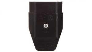 Gniazdo płaskie 7627 skręcane 10A 2P czarne 1131-223-000-280