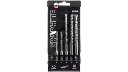 Zestaw wierteł do betonu SDS+ quatro 5, 6 x 110 mm + 8, 10, 12 x 160mm /zestaw 5szt./ 57H572