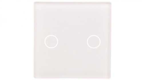TouchMe Mały panel szklany, łącznik podwójny, biały TM531W