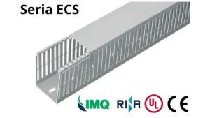 Korytko grzebieniowe samogasnące 40x100 szare z pokrywą UV ECS40100 /2m/