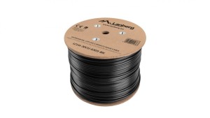 Kabel teleinformatyczny zewnętrzny U/UTP kat.6 4x2xAWG23 CU outdoor żelowany LCU6-30CU-0305-BK /305m/