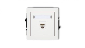 DECO Mechanizm gniazda komputerowego pojedynczego 1xRJ45, kat. 6, 8-stykowy, biały mat 25DGK-3