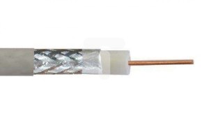 Przewód koncentryczny RG6 75 Ohm PN-EN 50117-2-4 Klasa A biały PVC /500m/ DK-RG-5