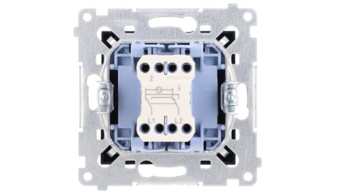 Simon 54 Łącznik krzyżowy z podświetleniem LED (moduł) 10AX 250V szybkozłącza, czarny mat DW7L.01/49