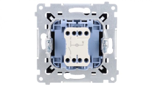 Simon 54 Łącznik jednobiegunowy z sygnalizacją załączenia LED (moduł) 10AX 250V szybkozłącza, czarny mat DW1ZL.01/49