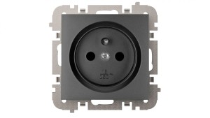 Vestra Gniazdo 2P+Z bez ramki podtynkowe IP20 czarny 3833-19