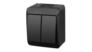 HERMES Łącznik świecznikowy hermetyczny IP44 czarny 0332-09