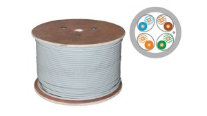 Kabel teleinformatyczny U/FTP kat.6A LSOH Dca (10Gb/s) szary ALANTEC /500m/