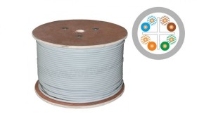 Kabel teleinformatyczny U/UTP kat.6 LSOH B2ca szary ALANTEC /500m/