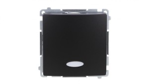 Simon Basic Łącznik jednobiegunowy z podświetleniem LED (moduł) 10AX, 250V, szybkozłącza, czarny BMW1L.01/49