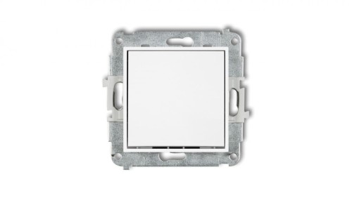 Mechanizm łącznika schodowego (jeden klawisz bez piktogramu) biały MWP-3.1