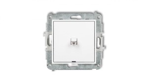 MINI Mechanizm łącznika jednobiegunowego w stylu amerykańskim biały mat 25MWPUS-1