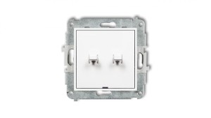 MINI Mechanizm łącznika świecznikowego w stylu amerykańskim biały mat 25MWPUS-2
