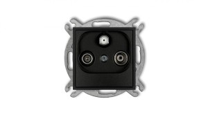 ICON Mechanizm gniazda abonenckiego RTV-SAT końcowego 1,5dB czarny mat 12IGS
