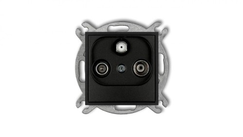 ICON Mechanizm gniazda abonenckiego RTV-SAT końcowego 1,5dB czarny mat 12IGS