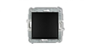 ICON Mechanizm łącznika zwiernego, jednobiegunowego (jeden klawisz bez piktogramu) czarny mat 12IWP-4.1