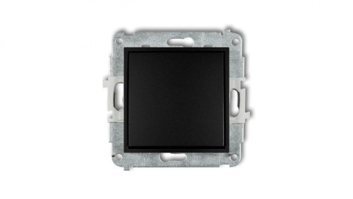 ICON Mechanizm łącznika zwiernego, jednobiegunowego (jeden klawisz bez piktogramu) czarny mat 12IWP-4.1