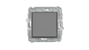 ICON Mechanizm łącznika zwiernego, jednobiegunowego (jeden klawisz bez piktogramu) szary mat 27IWP-4.1