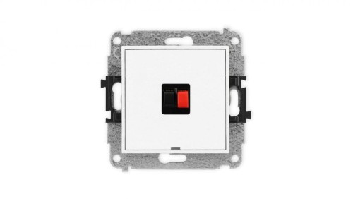 ICON Mechanizm gniazda głośnikowego pojedynczego, bez pola opisowego biały IGGBO-1