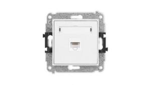 ICON Mechanizm gniazda komputerowego pojedynczego 1xRJ45, kat. 5e, 8-stykowy biały IGK-1