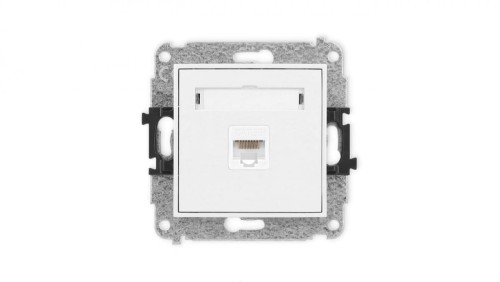 ICON Mechanizm gniazda komputerowego pojedynczego 1xRJ45, kat. 5e, 8-stykowy biały IGK-1
