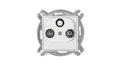ICON Mechanizm gniazda abonenckiego RTV-SAT końcowego 1,5dB biały IGS