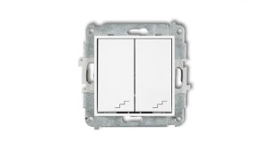 ICON Mechanizm łącznika podwójnego schodowego biały IWP-33