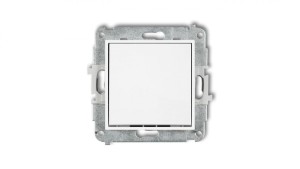 ICON Mechanizm łącznika zwiernego, jednobiegunowego (jeden klawisz bez piktogramu) biały IWP-4.1