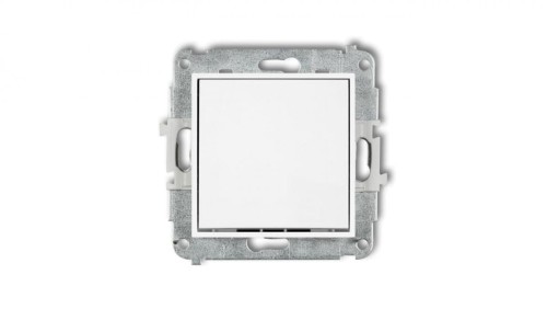 ICON Mechanizm łącznika zwiernego, jednobiegunowego (jeden klawisz bez piktogramu) biały IWP-4.1