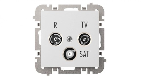 SANTRA Gniazdo antenowe R-TV-SAT końcowe bez ramki podtynkowe biały 4153-10