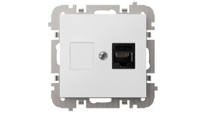 SANTRA gniazdo 1xkomputerowe RJ45 bez ramki podtynkowe biały 4148-10