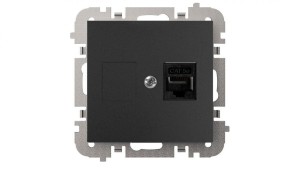 SANTRA gniazdo 1xkomputerowe RJ45 bez ramki podtynkowe czarny 4148-19